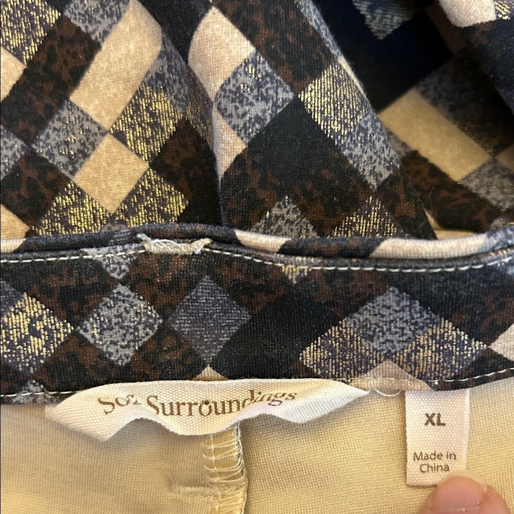 Soft Surroundings Geometric Patterned Black Gold … - image 6